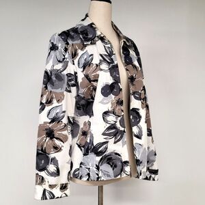 212 Collection Printed Zippered Jacket Size Medium